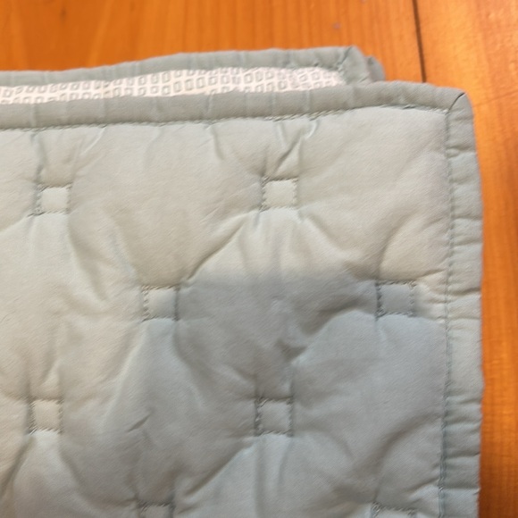 POTTERY BARN Modern Baby *Standard* Sham Blue Square Stitch PBK - Picture 6 of 7